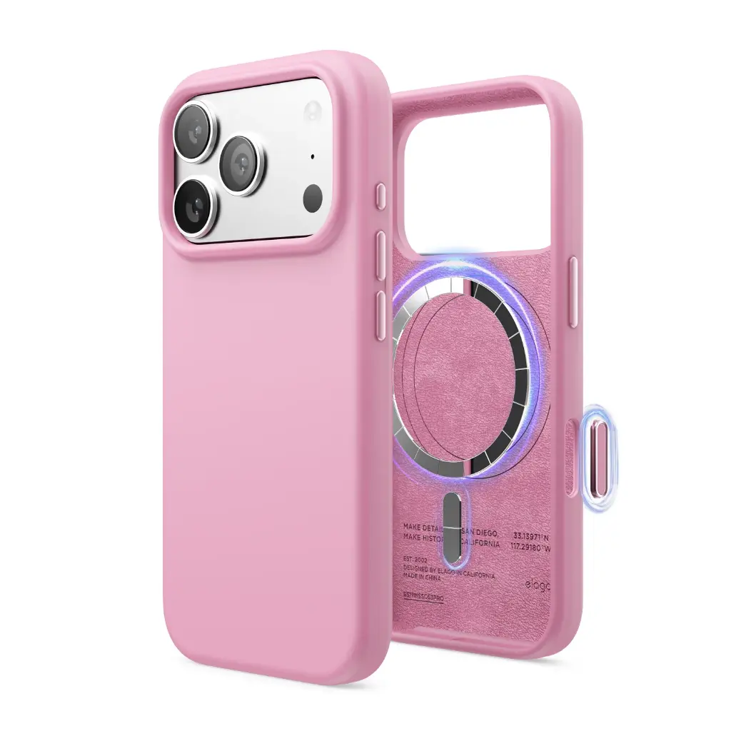 Elago Magnetic Silicone Case for iPhone 17 Pro/18 Pro (Hot Pink)