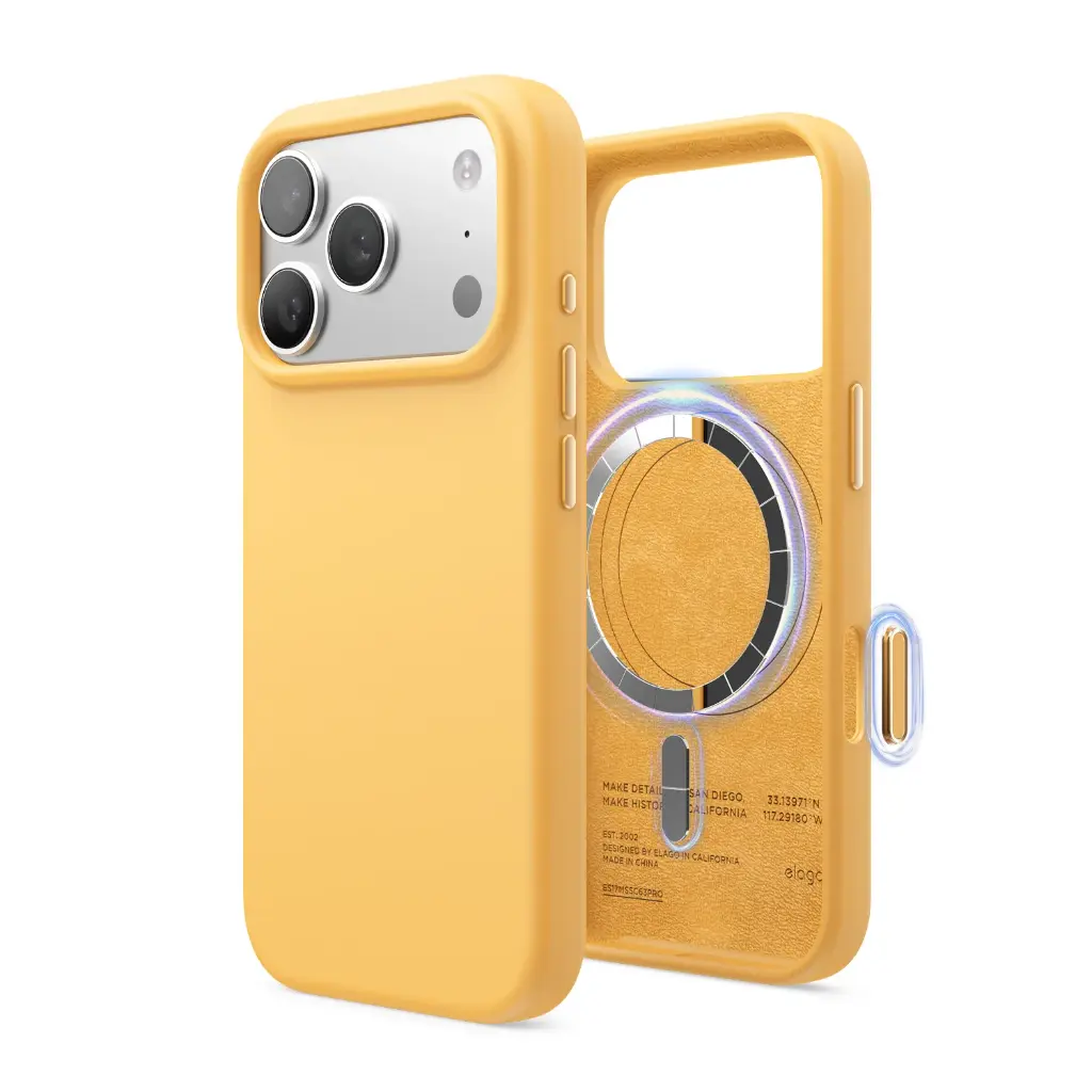 Elago Magnetic Silicone Case for iPhone 17 Pro/18 Pro (Sunshine)