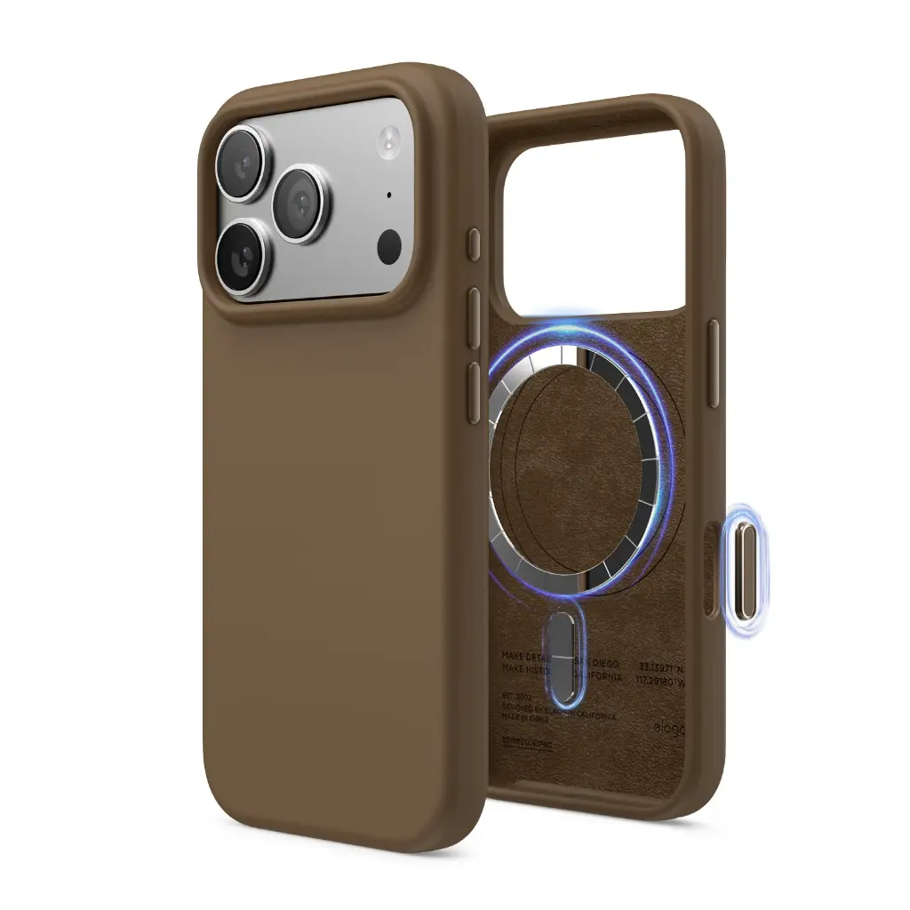 Elago Max Magnetic Silicone Case for iPhone 17 Pro Max/18 Pro Max (Brown)