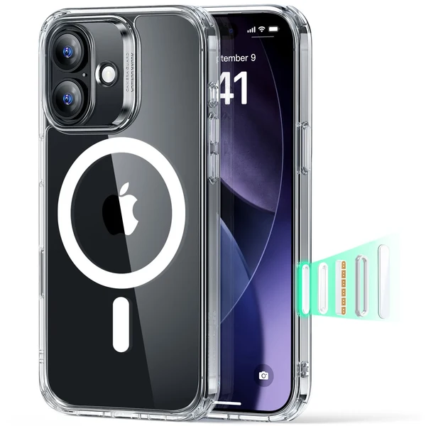 ESR Classic Hybrid Magnetic Case (Camera Control) for iPhone 17 Pro Max/18 Pro Max (Clear)
