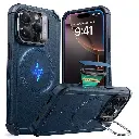 ESR Classic Hybrid Magnetic Case (Camera Control,Stash Stand) for iPhone 17 Pro Max/18 Pro Max (Frosted Light Blue)