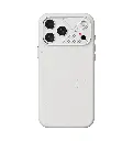 AULUMU Particle Vegan Leather Case for iPhone 18 Pro Max (White)