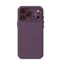 AULUMU Particle Vegan Leather Case for iPhone 18 Pro Max (Dark Cherry)