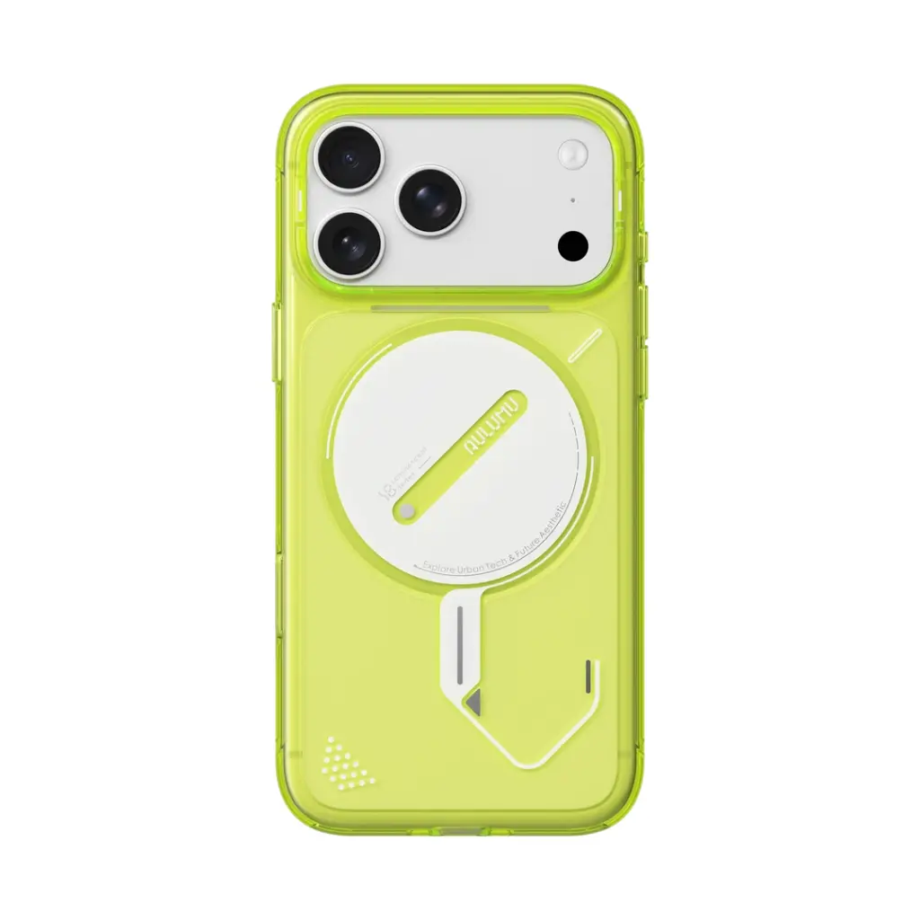 AULUMU Lumen Transparent Luminous Case for iPhone 18 Pro Max (Yellow Lemon)