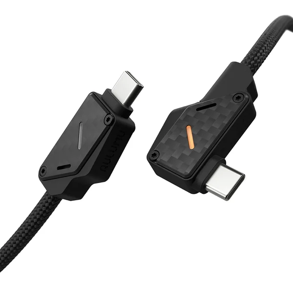 AULUMU Light Carbon 240W Hi-Speed Charging & Data USB-C Cable (Carbon Black - 1.2m)