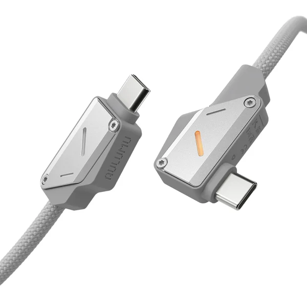 AULUMU Steady Aluminum 240W Hi-Speed Charging & Data USB-C Cable (Silver Aluminum - 2m)