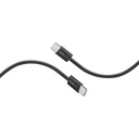 Promate EcoLine-CC120 60W PD USB-C Fabric Braided Cable 1.2m (Black)