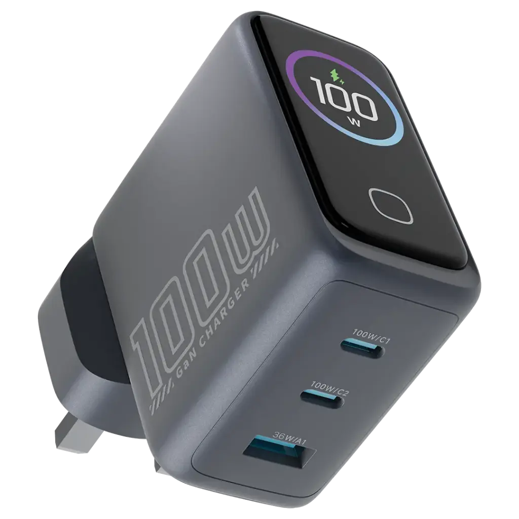Powerology Voltflow 100W AVS GaN Wall Charger (Gray)