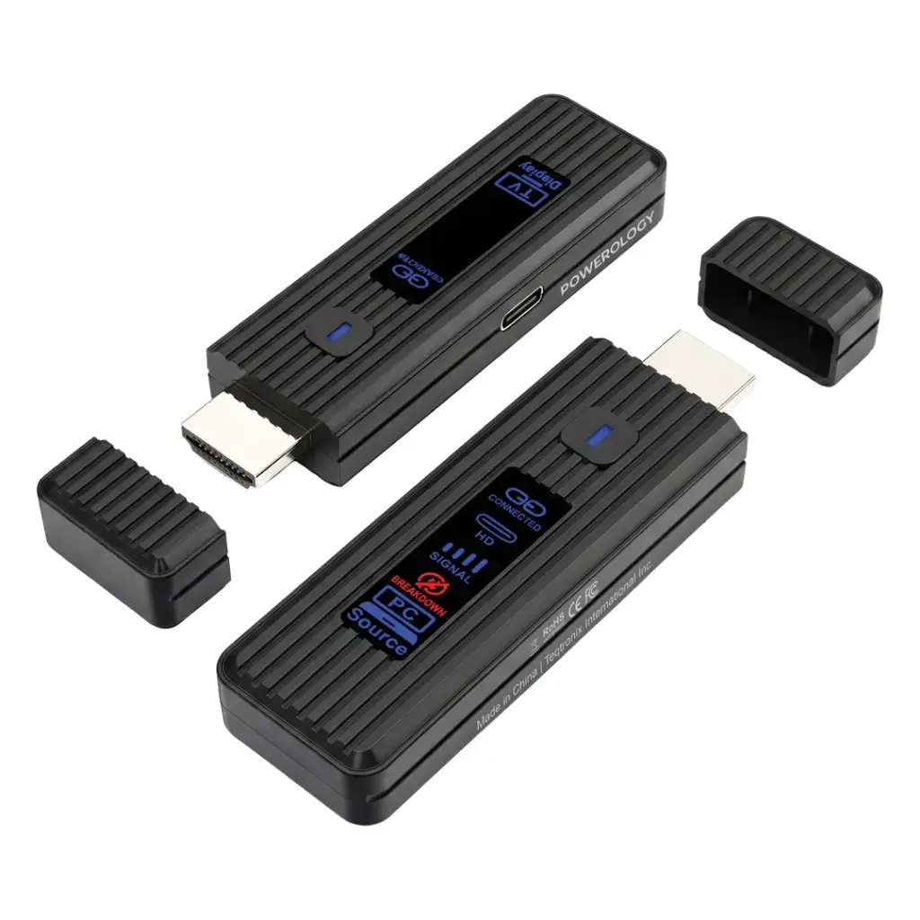 Powerology VELINK Wireless HDMI Transmitter & Receiver (Black)