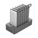 باورلوجي محطة شحن 6 في 1 - 10000 مللي أمبير - مركبة بكيبل (أبيض)