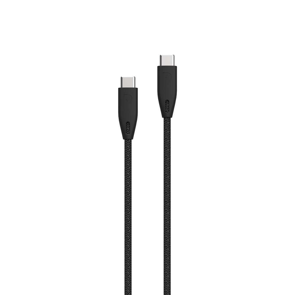 Powerology Braided USB-C to USB-C Cable 2m (Black)