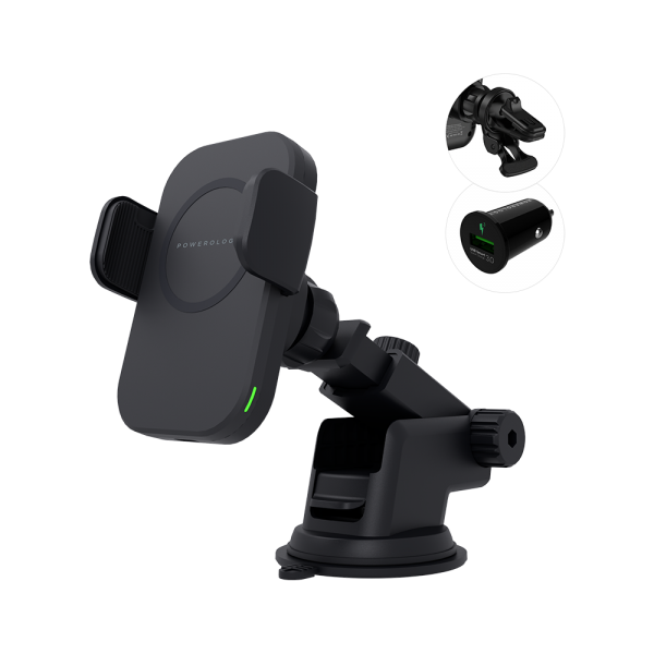 Powerology Fast-Wireless Universal Magsafe Mount 7.5W / 15W (Black)