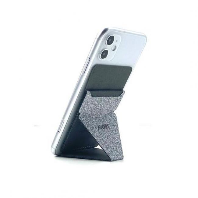 MOFT Sparkle Phone Stand With Card Holder (Silver Gem)