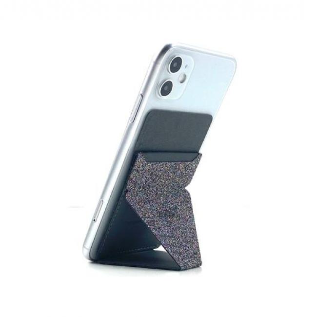 MOFT Sparkle Phone Stand With Card Holder (Rainbow Gray)