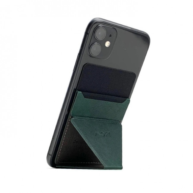 MOFT X Phone Stand & Card Holder (Dark Green+Black)