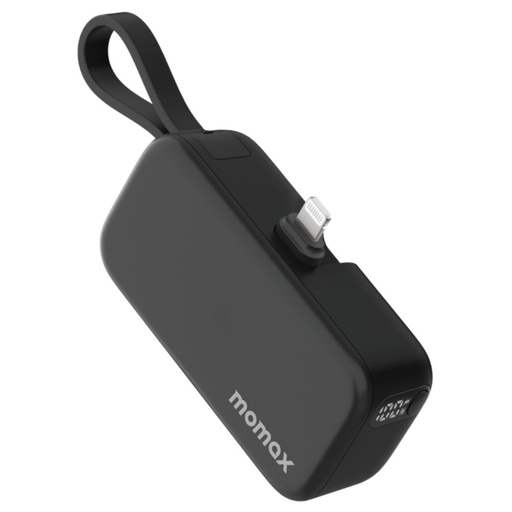 [IP130MFID]  موماكس ون باور ميني بطارية متنقلة تدعم لايتننغ 5000 مللي أمبير (أسود)