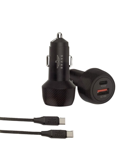 [BCC-26] BRAVE 48W QC 3.0&PD Dual Port Car Charger