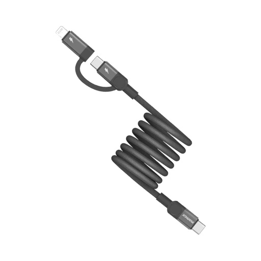 [DL60D] Momax Mag.link USB-C to C & Lightning Magnetic Cable 2m (Black)