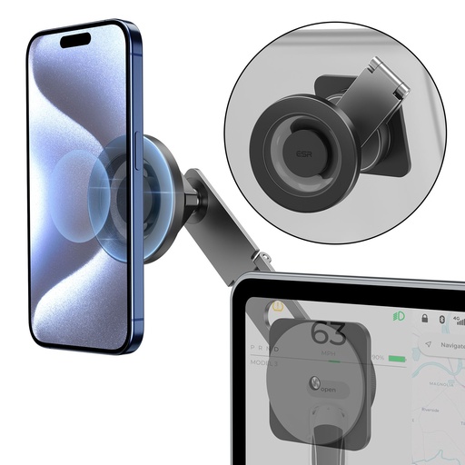 [2B5150302] ستاند ESR HaloLock MagSafe للهاتف للسيارة (للتثبيت على الطبلون/الشاشة)