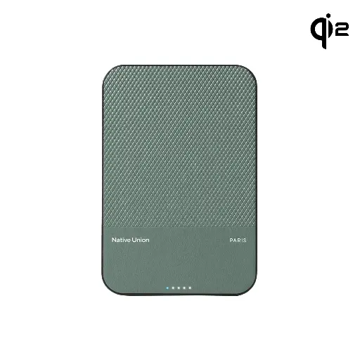 [PB-5KMS-GRN-Q2] Native Union (Re)Classic Power Bank 5000mAh Qi2 (Slate Green)