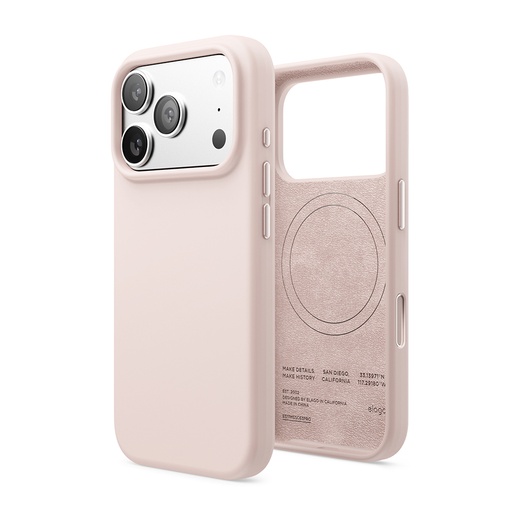 [ES17MSSC63PRO-LPK] Elago Magnetic Silicone Case for iPhone 17 Pro (Light Pink)