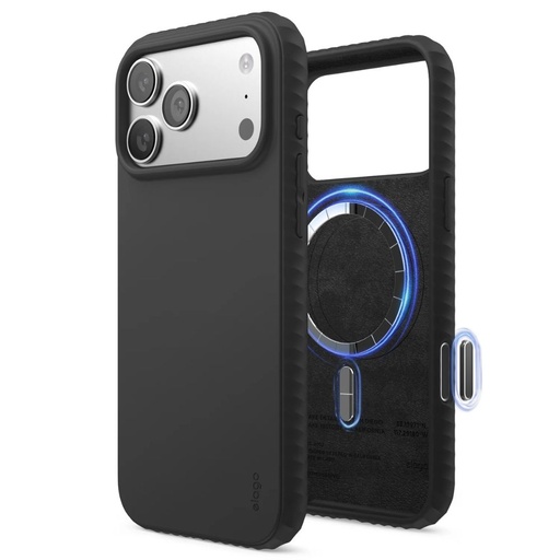 [ES17MSSC69PRO-BK] Elago Magnetic Silicone Case for iPhone 17 Pro Max (Black)
