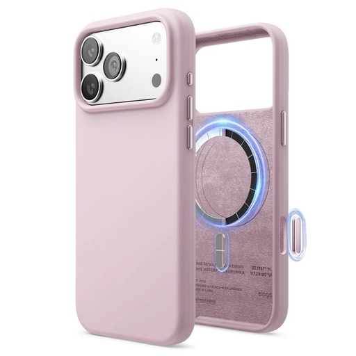 [ES17MSSC69PRO-LPK] Elago Magnetic Silicone Case for iPhone 17 Pro Max (Light Pink)