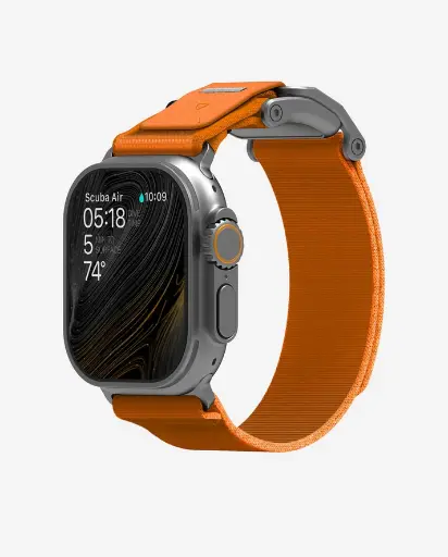 [A11-NL-SL-OG] AULUMU A11 Mag Buckle Slim Band for Apple Watch Series (Luminous Orange)