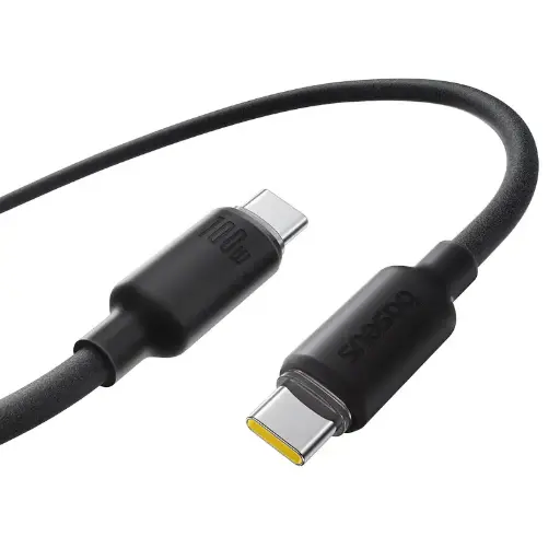 [E0426704] Baseus Foamed Silicone Fast Charging Data Cable USB-C to USB-C 100W 2m (Comic Black)