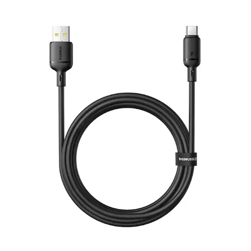 [P10377703113-03] Baseus Silky Fast Charging Cable USB-A to USB-C 2m (Cluster Black)