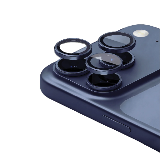 [J0903RJ-BLU] Devia Peak Series AR Camer Lens Protector for iPhone 17 Pro/17 Pro Max (Dark Blue)