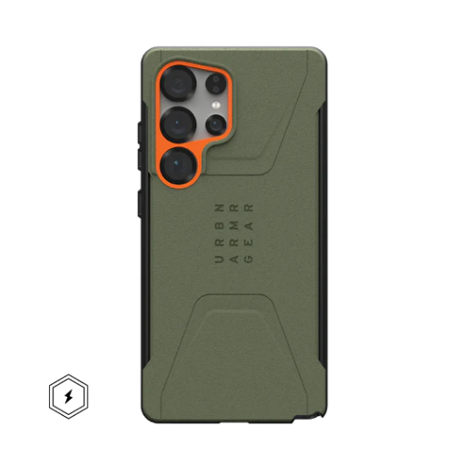 [214535117297] UAG Civilian w/Magnet Case for Samsung Galaxy S26 Ultra (Olive Drab/Orange)