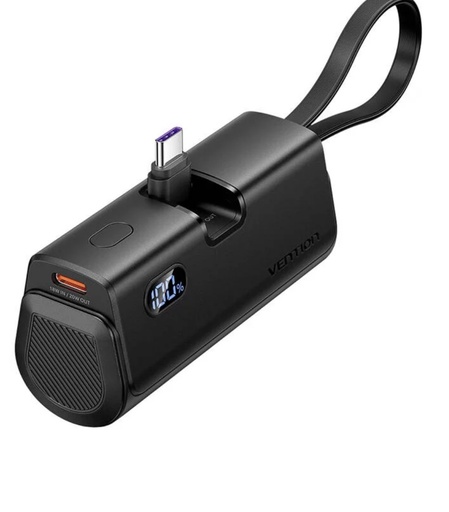 [FHQB0] Vention Power Bank LED Display Type-C-Lightning 4800mAh (Black)