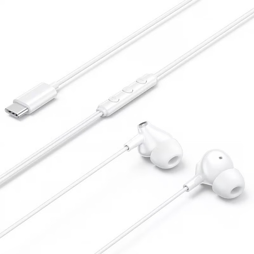 [GBBWAV] Vention Echo Lite USB-C In-Ear Wired Headphones with DAC Adapter 1.2M (White)