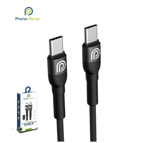 [PJ-CC-001-120-GY] فون بلانيت كيبل تايب-سي الى تايب-سي ١.٢ متر (اسود)