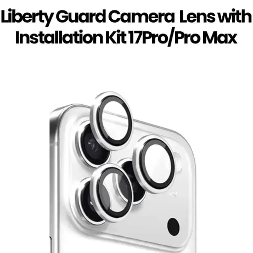 [LGCLGL17S-SL] Liberty Guard Camera Lens for iPhone 17 Pro/17 Pro Max (Silver Titanium)