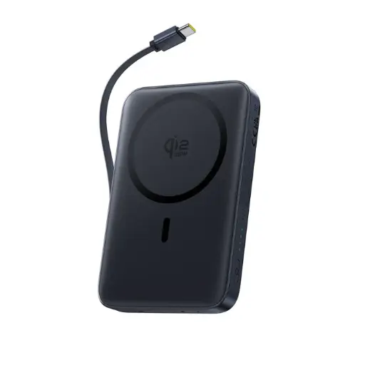 [E0028V00] Baseus PicoGo AM61 Qi2.2 Magnetic Power Bank with Built-in Cable 10000mAh 45W - Cosmic Black