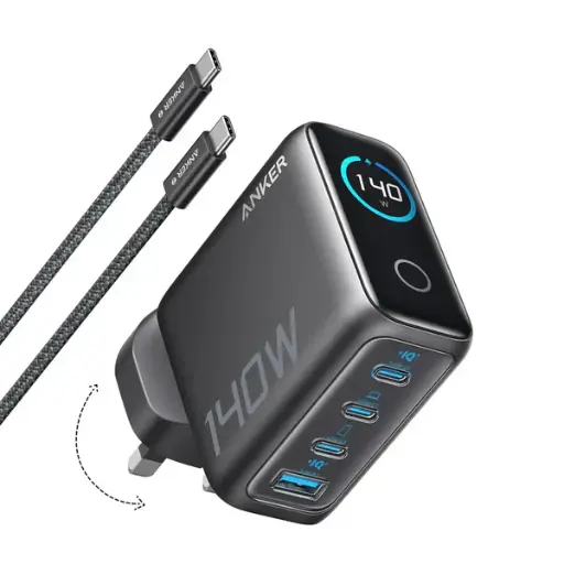 [B2697KZ1] Anker Wall Charger 140w 3C1A GaN (Dark Gray)
