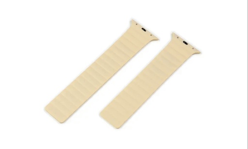 [AWB-SAT-07B] Torrii Saturn Silicone Magnetic Apple Watch Band For Ultra 49/46/45/44 mm (Cream)