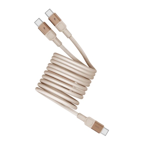 [DC56L2] Momax Mag.link 100W USB-C to Dual USB-C Magnetic Cable 2m (Desert Titanium)