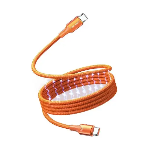 [TSAOF] Vention Aluminum Alloy USB C - C Magnetic Cable 1M (Orange)