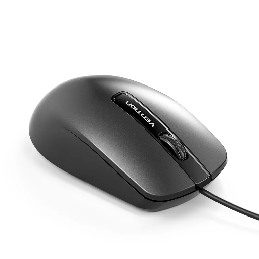 [KTABG] Vention 3-Button USB Wired Computer Mouse 1.5M (Black)