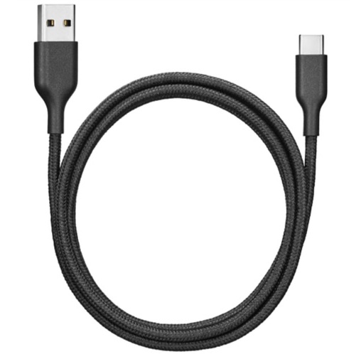 [PCABXGH122BK] Powerology Braided USB-A to USB-C Cable12W 1.2M (Black)
