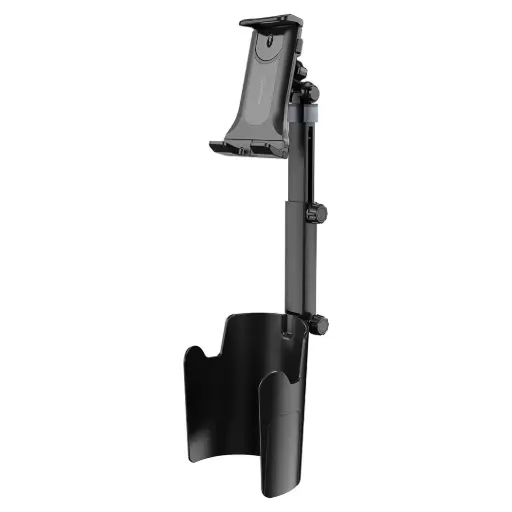 [PBLE01BK] Porodo Blue Cardle Car Cup Phone  Holder Adjustable Arm (Black)