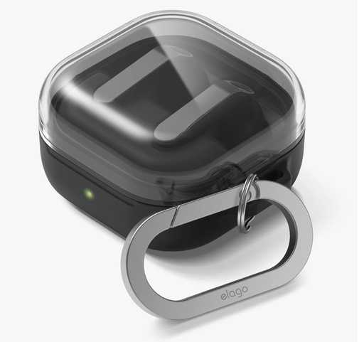 [EGB4DUO-HANG-TRBK] Elago Duo Hang Case Galaxy Buds 4 / 4 Pro (Clear Black)