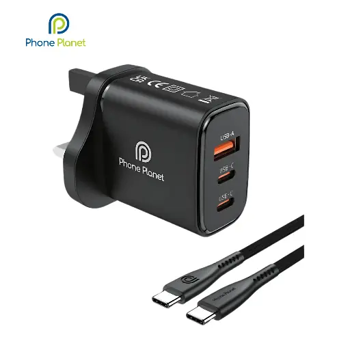 [PP-45WACC] Phone Planet Universal Charger 45W 3 Port With Cable Type-C To C