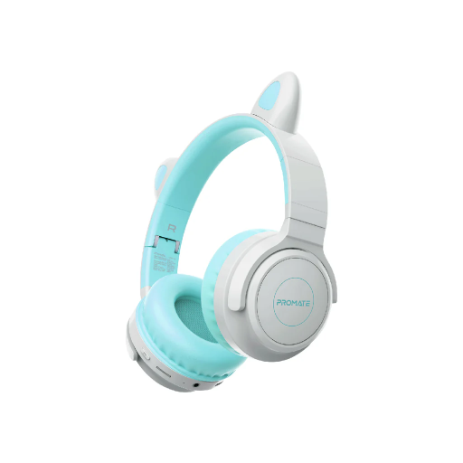 [Panda.AQA] بروميت سماعات رأس لاسلكية للأطفال  بتصميم كاواي (أكوا)