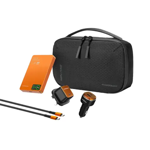 [PPBCHA121BKOG] Powerology Nirvano 5-In-1 POWER Travel Kit (Black)
