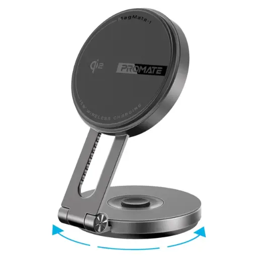 [MagMate-1] Promate Car Charging Mount Magnetic Wireless 15W Qi2 (Black)