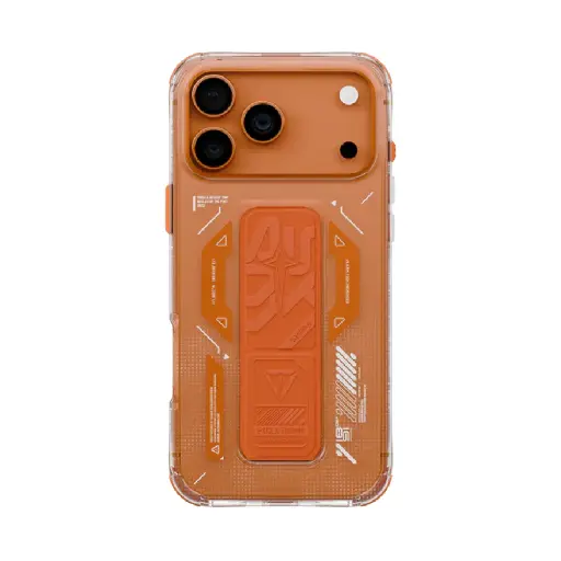 [SK-2025IPP6.9-HELIO-ORG] SkinArma Helio Mag-Charge+Grip Stand Case for iPhone 17 Pro Max (Orange)